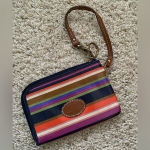 Striped Fossil Wallet/Clutch